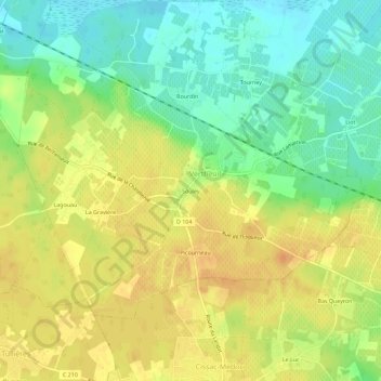 Souley topographic map, elevation, terrain