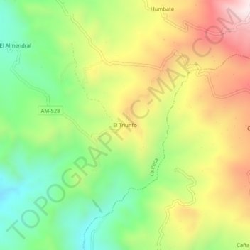 El Triunfo topographic map, elevation, terrain
