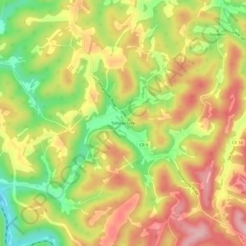 Tallmansville topographic map, elevation, terrain