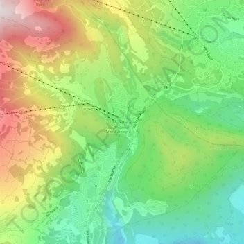 Murschetg topographic map, elevation, terrain