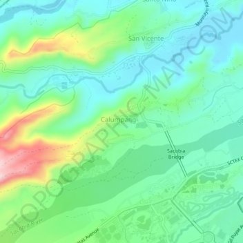 Calumpang topographic map, elevation, terrain