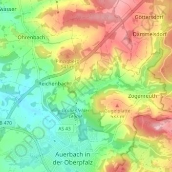 Degelsdorf topographic map, elevation, terrain