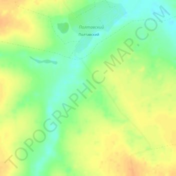 Ivanovsky topographic map, elevation, terrain