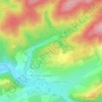 Wilsenberg topographic map, elevation, terrain