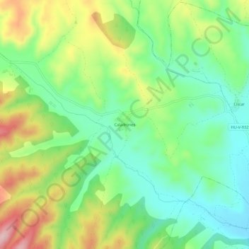 Caladrones topographic map, elevation, terrain