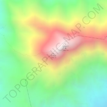 Wuzhi Mountain topographic map, elevation, terrain