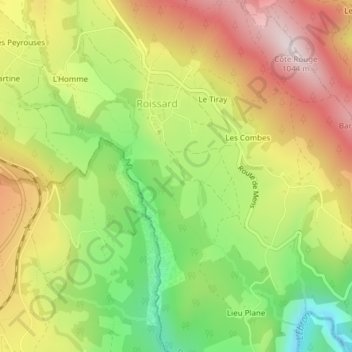 Marcout et Pianay topographic map, elevation, terrain