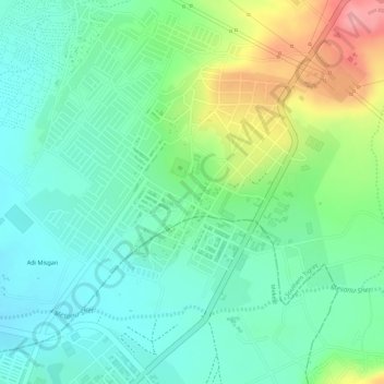 Gembela topographic map, elevation, terrain