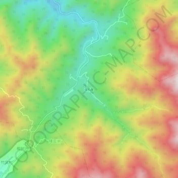 双石屋 topographic map, elevation, terrain