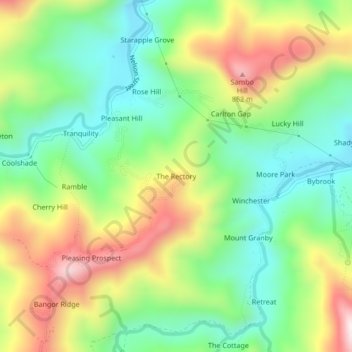 The Rectory topographic map, elevation, terrain
