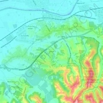 Fornoli topographic map, elevation, terrain