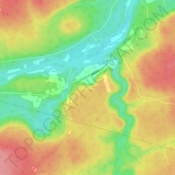 Boiestown topographic map, elevation, terrain