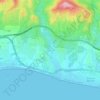 Rio Real topographic map, elevation, terrain