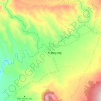 Marogong topographic map, elevation, terrain