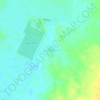 Ksar Ghilane topographic map, elevation, terrain