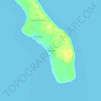 Fakakakai topographic map, elevation, terrain