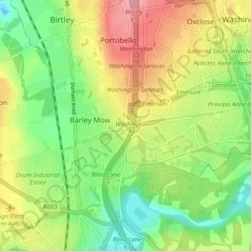 Vigo topographic map, elevation, terrain
