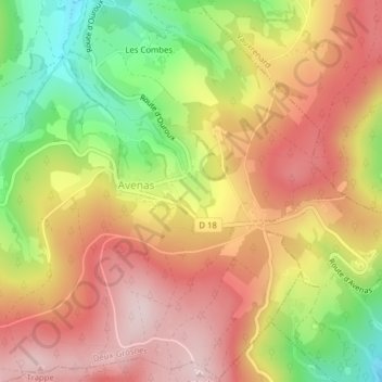 Cra topographic map, elevation, terrain