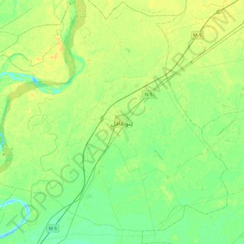 Pano Akil topographic map, elevation, terrain