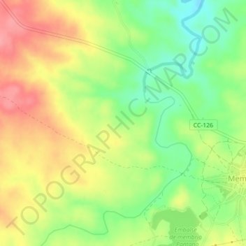 Escalona topographic map, elevation, terrain