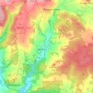 Kaimling topographic map, elevation, terrain