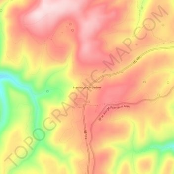 Hannagan Meadow topographic map, elevation, terrain