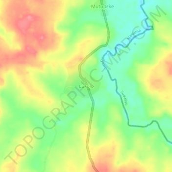 Lukolo topographic map, elevation, terrain