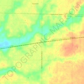 Perth topographic map, elevation, terrain