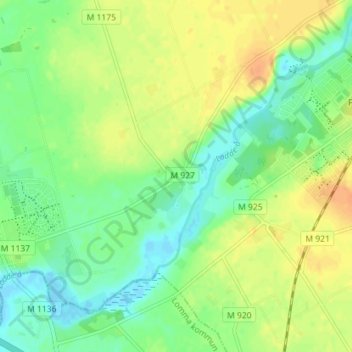 Hög topographic map, elevation, terrain