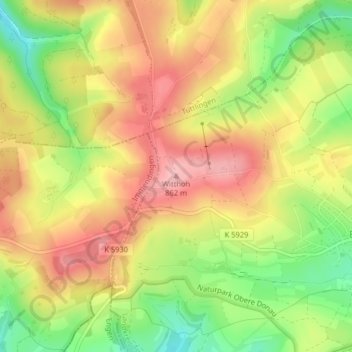 Witthoh topographic map, elevation, terrain