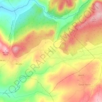 Antas topographic map, elevation, terrain