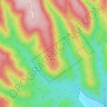Bucklands Hill topographic map, elevation, terrain