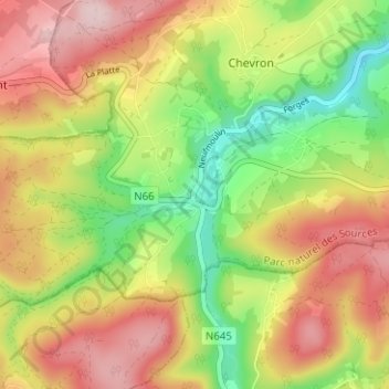 Neufmoulin topographic map, elevation, terrain