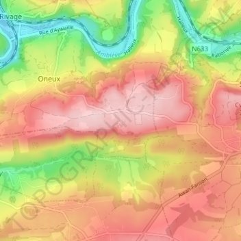 Hoyemont topographic map, elevation, terrain