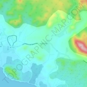La Punta topographic map, elevation, terrain