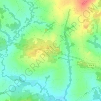 Ambade topographic map, elevation, terrain