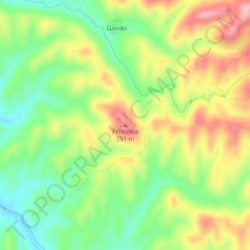 Fontinha topographic map, elevation, terrain