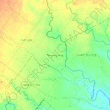 Magsongsong topographic map, elevation, terrain