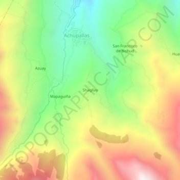 Shagllay topographic map, elevation, terrain