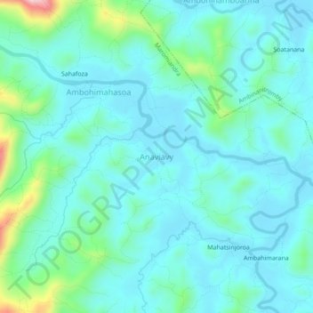 Anaviavy topographic map, elevation, terrain