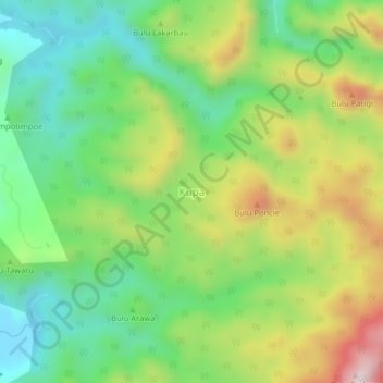 Kupa topographic map, elevation, terrain