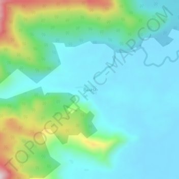 Buasi topographic map, elevation, terrain