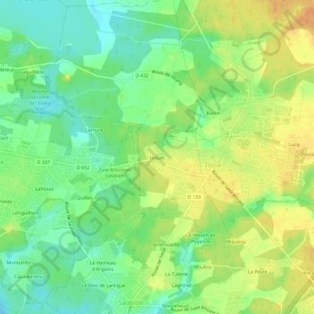 Jisquet topographic map, elevation, terrain