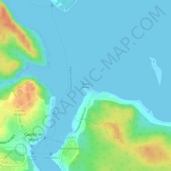 Punta Milpa topographic map, elevation, terrain