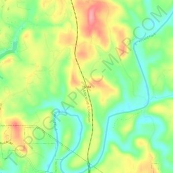 Nyota topographic map, elevation, terrain