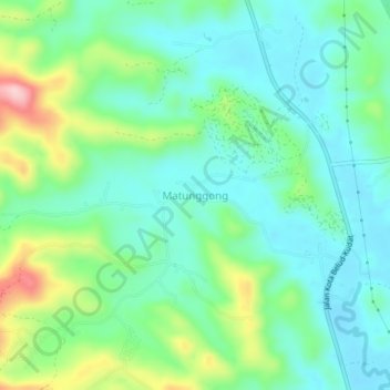Matunggong topographic map, elevation, terrain