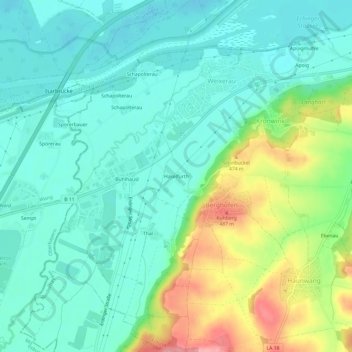 Haselfurth topographic map, elevation, terrain