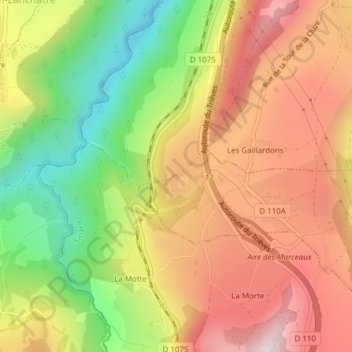Les Cadorats topographic map, elevation, terrain