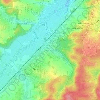 Lettenbach topographic map, elevation, terrain