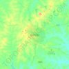 Korhogo topographic map, elevation, terrain